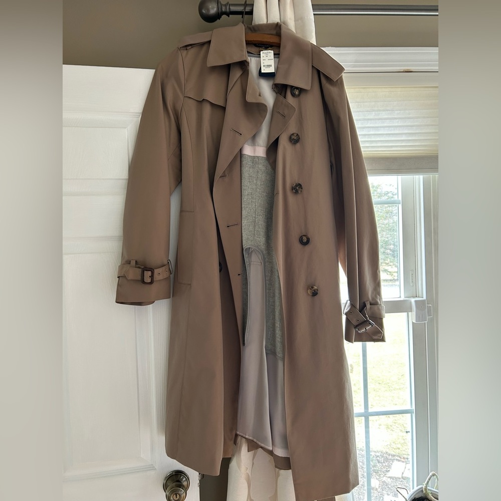 Brooks Brothers Khaki Trench Coat size 16, new with tags